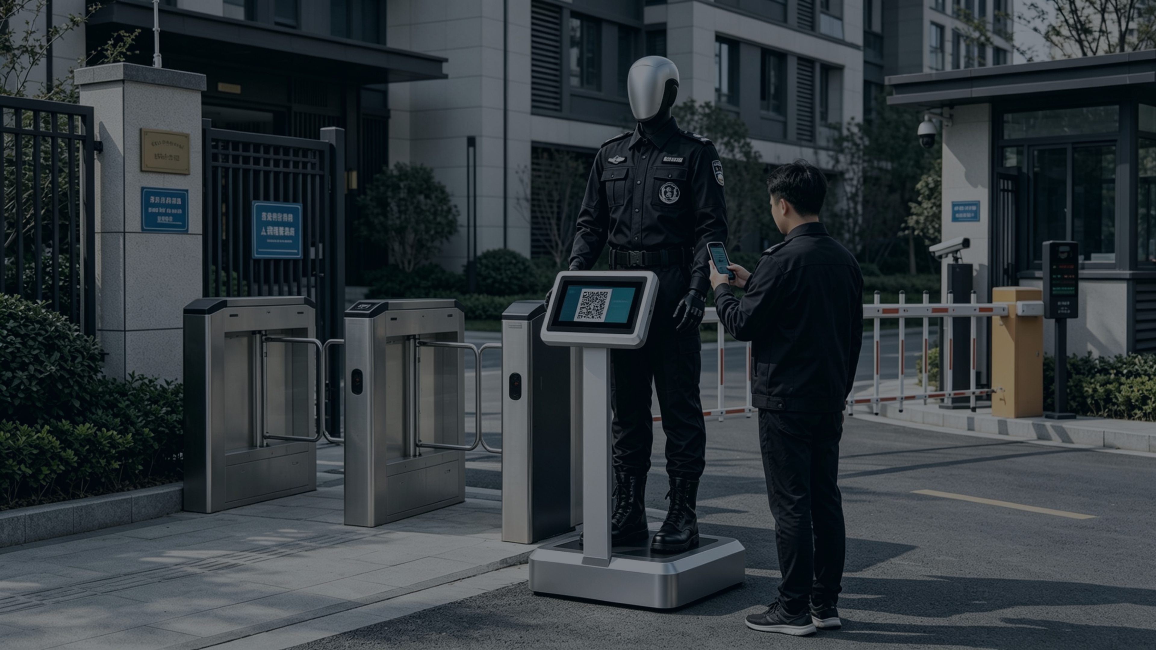 小哨 访客操作机器人办理业务实景